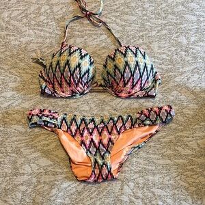 Victoria's Secret Multicolor Patterned Bikini